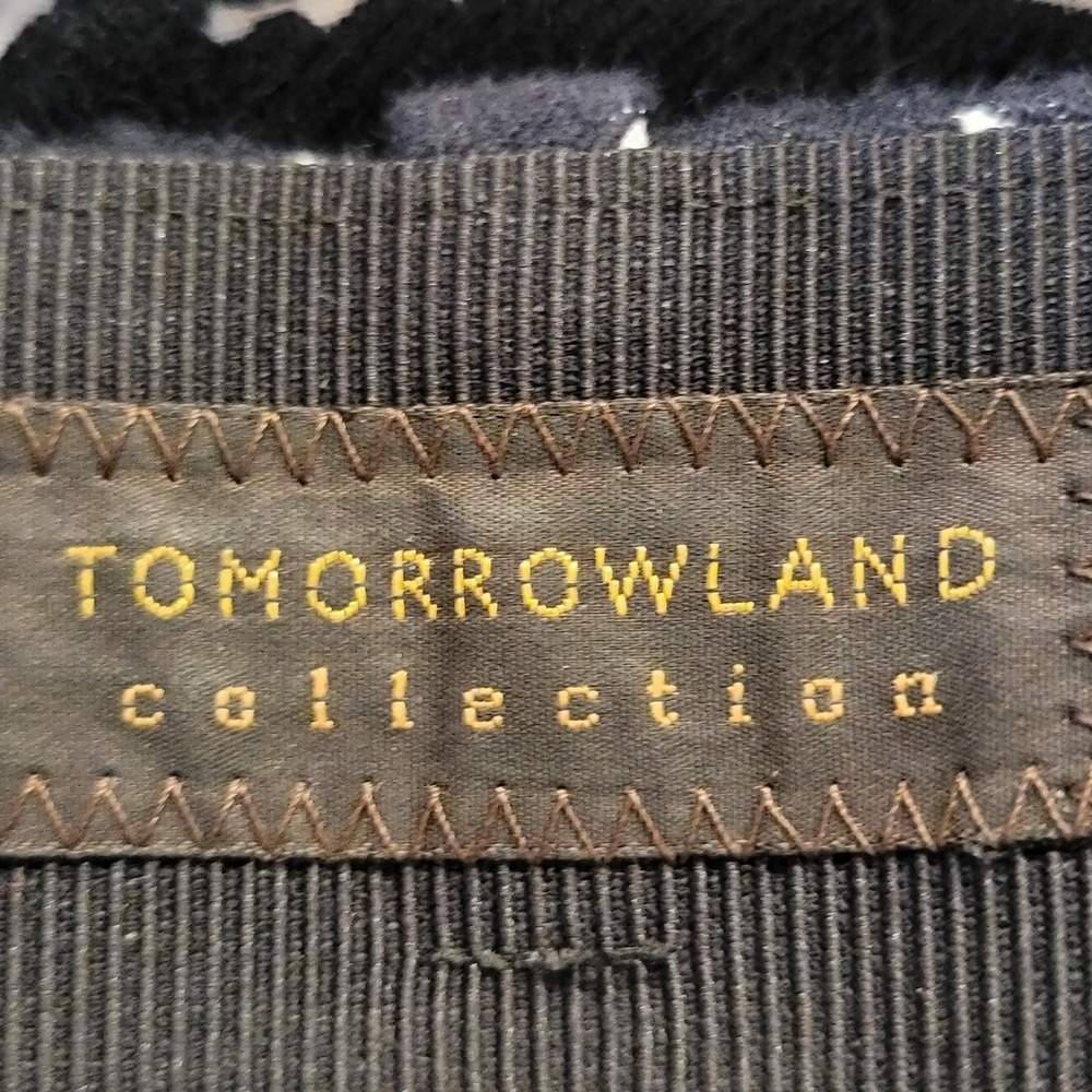 Tomorrowland Collection Black White Abstract Print Slim Side Zip Pants Size 34 - Picture 9 of 9